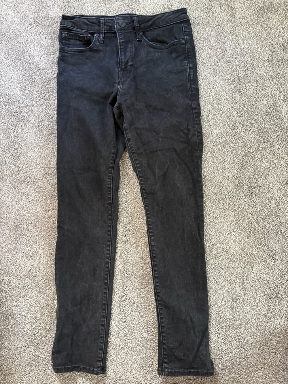 Express Mens Charcoal Black Skinny Jeans
